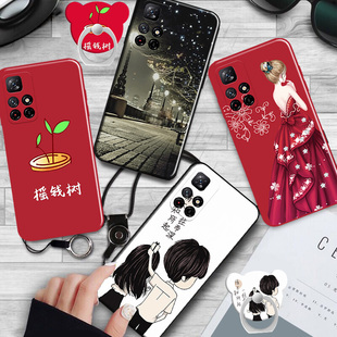 小米21091116AC手机壳时尚美女全包红米NOTE11 5G版防摔软保护套