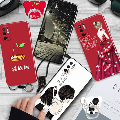 小米RedmiNOTE10手机壳国潮M2103K19C磨砂软套卡通可爱女孩个性男