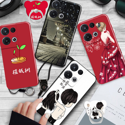 OPPOReno85G软胶纯红国潮防摔