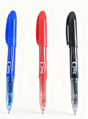 V59速干中性笔 大容量黑色签字笔子弹头水笔办公学生商务笔12支装