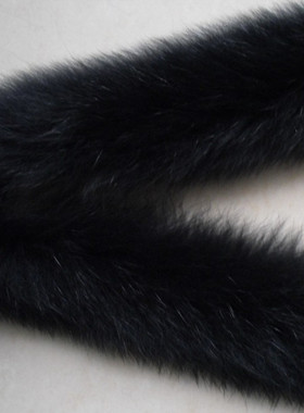 狐狸毛领子真毛黑色貉子毛毛条帽条羽绒服通用派克服单买毛领女大