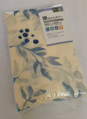 日单纯棉纱布被罩内胆被套150×200春夏贴身柔软透气吸汗单人碎花