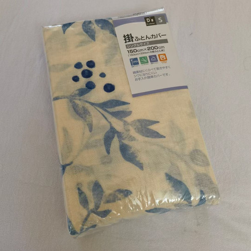 日单纯棉纱布被罩被套150×200春夏可贴身柔软透气吸汗单人冬绒布