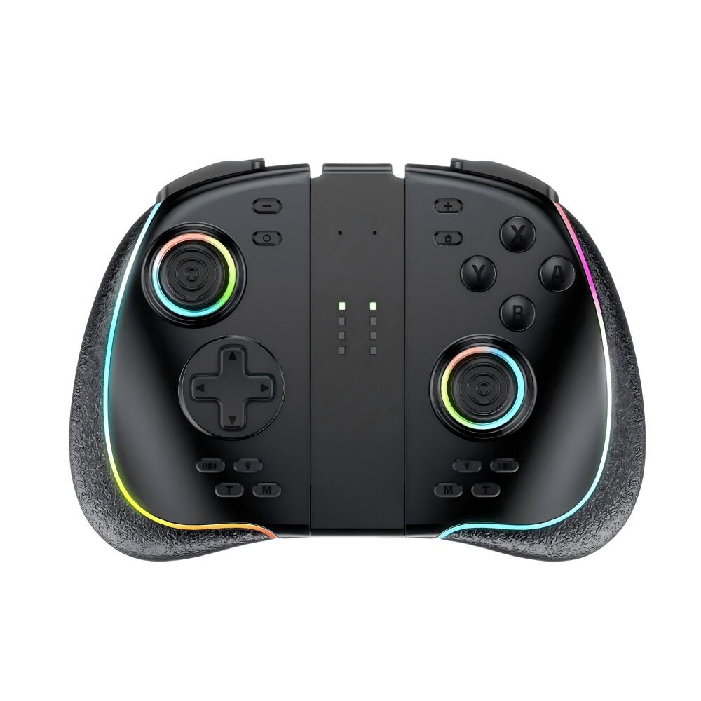 Switch 无线蓝牙手柄RGB炫彩灯带六轴陀螺支持宏编程体感游戏手柄