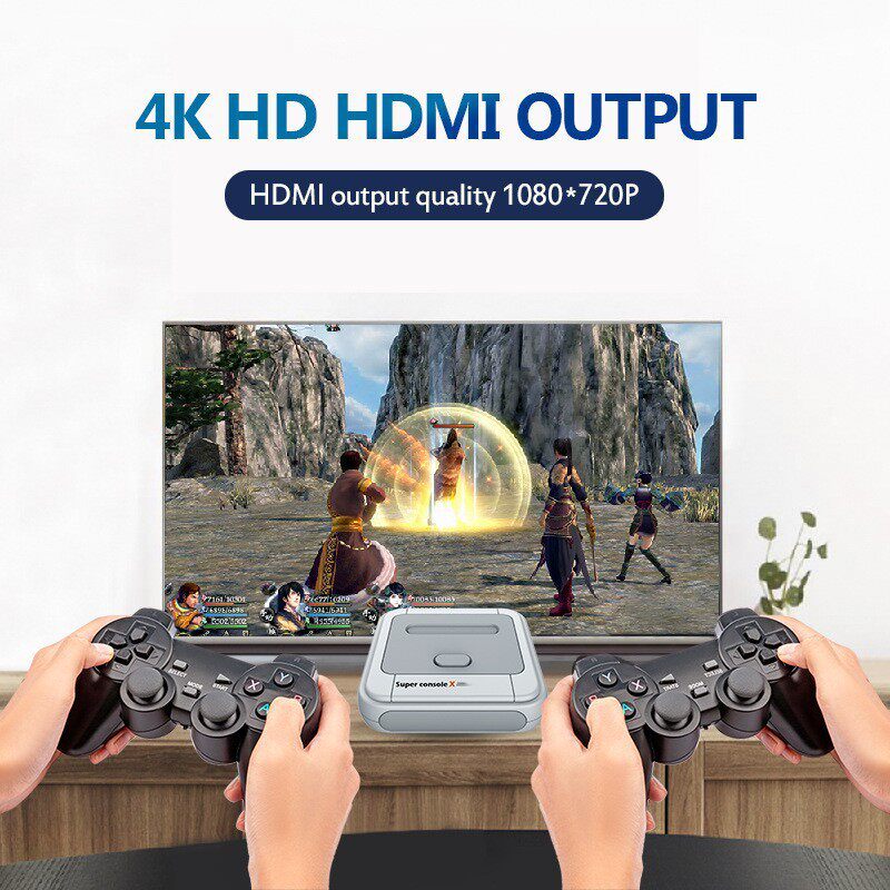 R8 super console X游戏机盒子4K高清3D双人怀旧5万游戏PS1 PSP