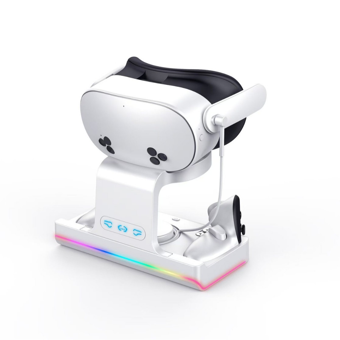 新款Meta Quest 3S无线磁吸快充底座VR meta 3S头戴 手柄充电器