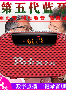 破冰者B-09蓝牙录音插卡音箱U盘收音机老人晨练外放辉邦mp3播放器
