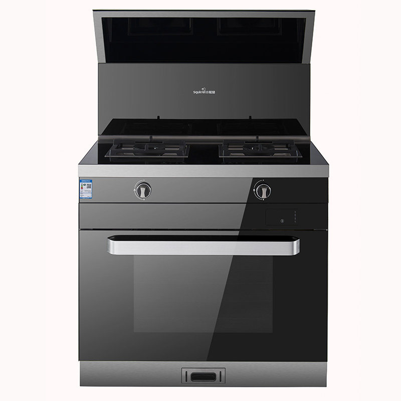 小松鼠集成灶家用一体油烟机消毒柜蒸烤烤箱燃气灶灶台zk612