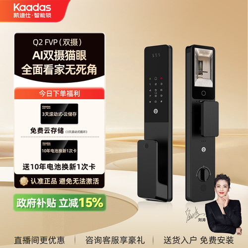 凯迪仕Q2FVP双摄智能门锁