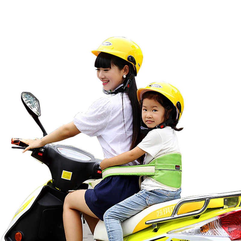 儿童电动摩托车安全带加宽便携透气小孩绑带防摔安全帽子骑行背带