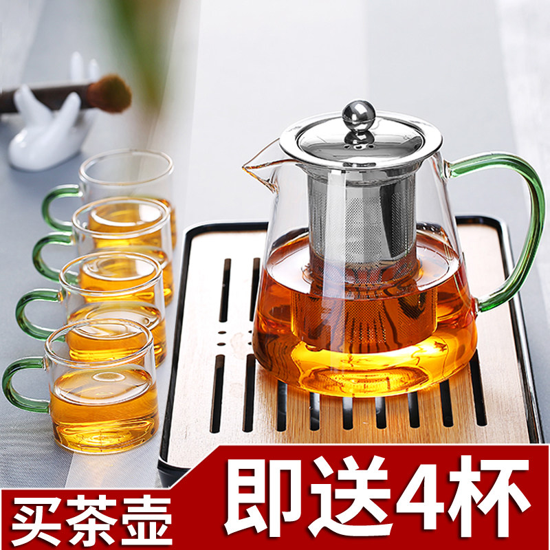 加厚 耐熱玻璃茶壺茶具 透明不鏽鋼泡茶壺家用耐高溫玻璃茶壺套裝在類目 餐飲具, 茶具, 茶壺中 - 來自Buy2taobao.com提供專業的淘寶代購服務