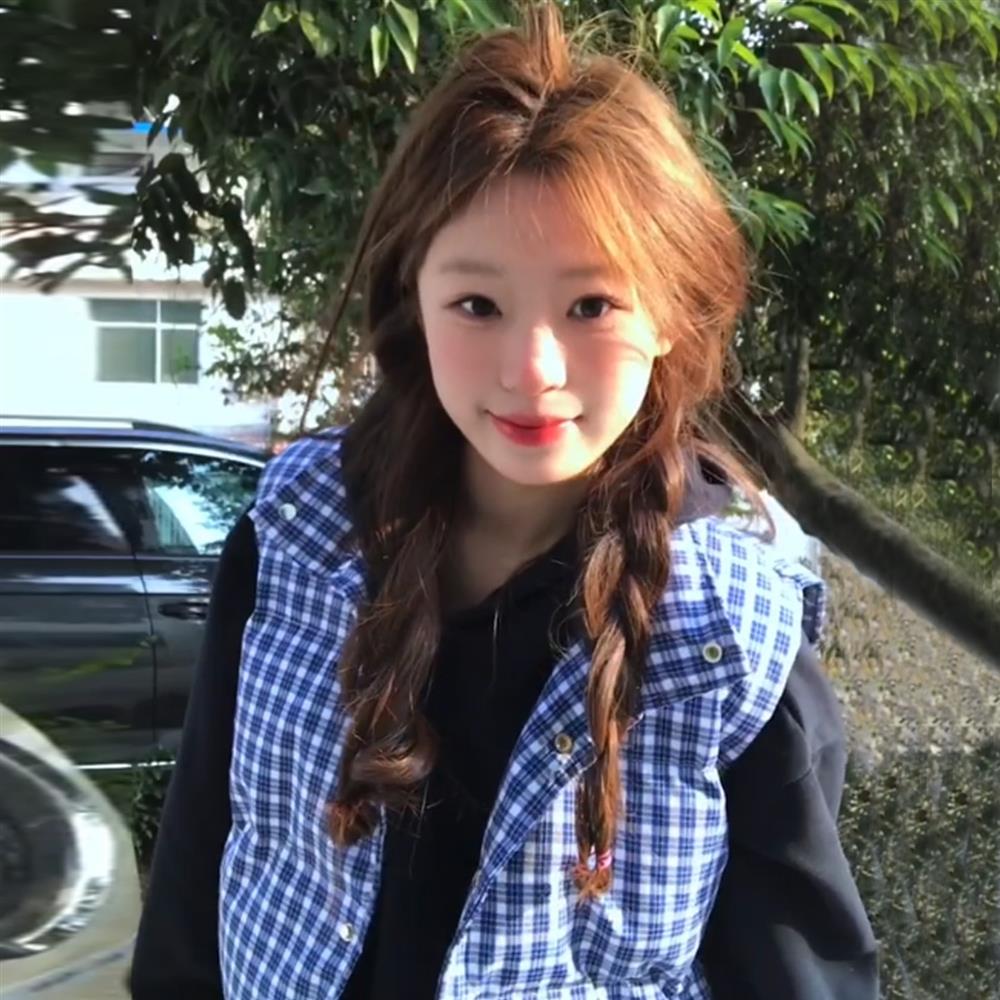 马甲叠韩系2025棉服格子外套背心秋冬季蓝色夹新款棉袄羽绒女马穿