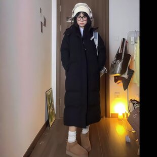 女棉服羽绒小个子棉袄2026外套过膝韩系厚情侣中长款冬季戏新款中
