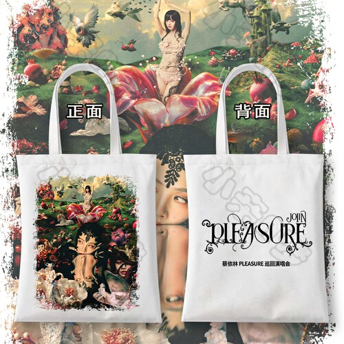 蔡依林2026PLEASURE巡回演唱会帆布袋周边粉丝应援单肩通勤包 - 封面