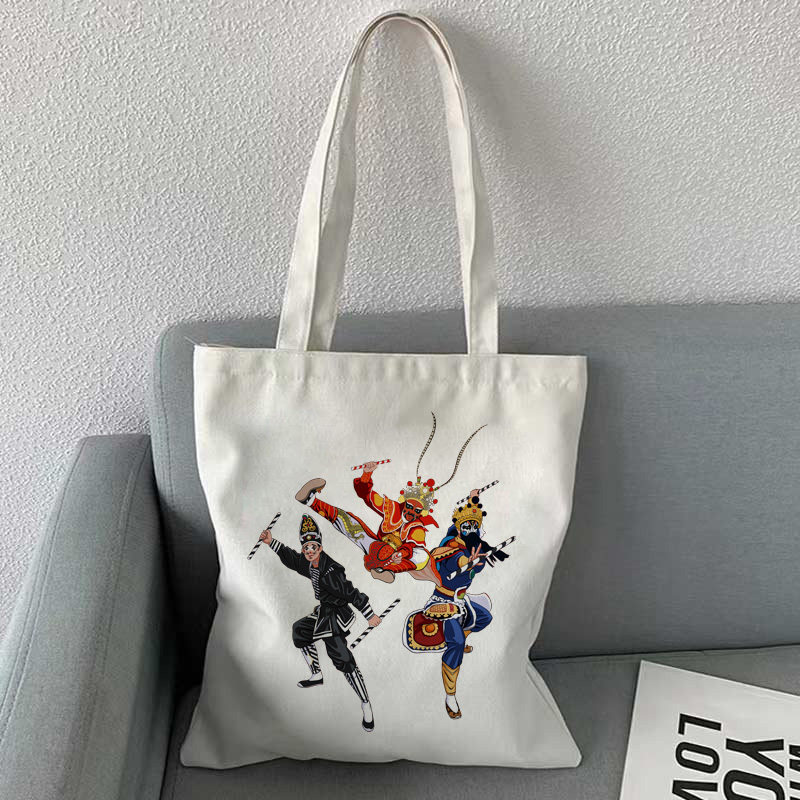 潮汕英歌舞文字创意帆布包刻苦驴单肩包老爷保号环保袋非物质文化