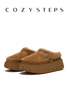 COZY STEPS可至25秋冬女厚底增高时尚雪地靴舒适百搭无后跟时尚靴