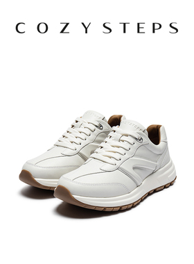 COZY STEPS可至春新男女款时尚休闲鞋头层牛皮复古运百搭舒适动鞋