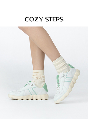 COZY STEPS可至春季新休闲女士法棍德训鞋舒适复古潮流百搭休闲鞋