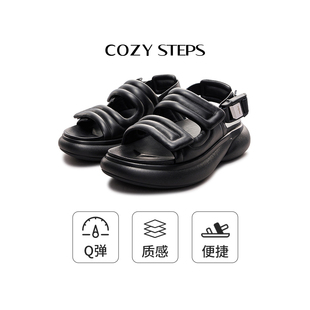 魔术贴厚底男式 防滑休闲凉鞋 STEPS可至轻氧回弹氧气鞋 COZY 6045