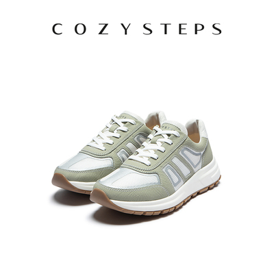COZY STEPS可至春新男女款时尚休闲鞋透气网面复古百搭潮流运动鞋
