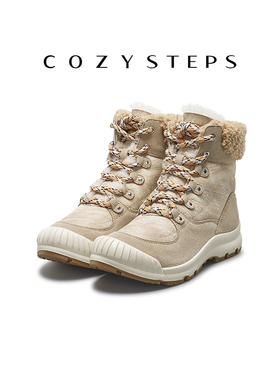 COZY STEPS可至 冬季新款加绒系带防滑雪地靴休闲茸至雪地靴 8131