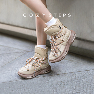 舒适女雪地靴增高厚底保暖雪太空靴子8123 时尚 COZY STEPS可至冬季