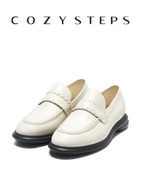 COZY STEPS可至春季新款女士经典乐福鞋老钱复古时尚潮流舒适单鞋