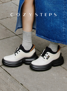 COZY STEPS可至春季软底舒适女款时尚休闲鞋增高厚底百搭贝果鞋