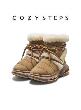 COZY STEPS可至冬季新品舒适保暖雪地靴厚底防滑增高太空鞋8127