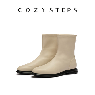 COZY 切尔西靴圆头百搭英伦靴子 STEPS可至25新秋冬女轻便复古时尚
