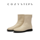 COZY STEPS可至25新秋冬女轻便复古时尚 切尔西靴圆头百搭英伦靴子