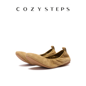 平底舒适通勤百搭软底芭蕾风休闲鞋 COZY STEPS可至女真皮浅口单鞋