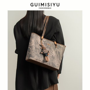 GUIMSIYU托特包包女2026新款休闲大容量手提包通勤百搭单肩大包包