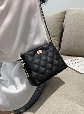 高级感小包包女2026新款潮春夏时尚斜挎包百搭ins洋气菱格链条包