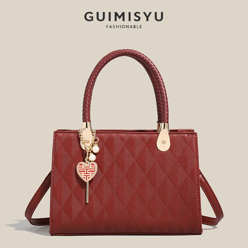 纳兰女包新款红色新娘包