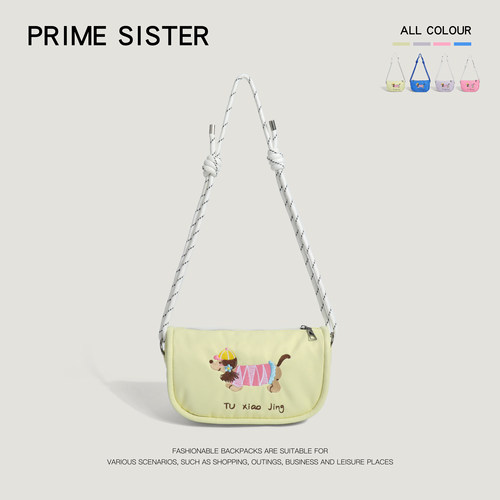 原创ins风帆布包女斜挎单肩小包