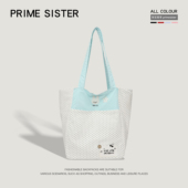 自制双层带内衬波点帆布包包女大容量学生带拉链托特包百搭单肩包