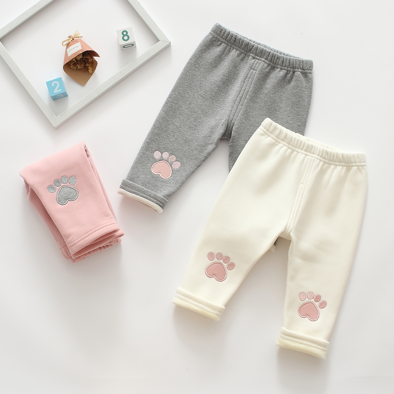 加绒打底裤婴幼儿外穿可开档宝宝