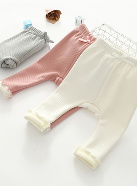 秋冬女0-1岁宝宝加薄绒大屁屁婴幼儿休闲弹力PP洋气保暖打底裤子2