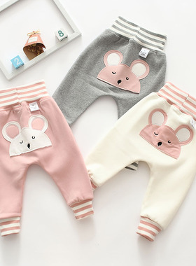 秋冬宝宝高腰加绒打底裤婴儿大屁屁护肚pp无骨休闲保暖裤男女幼童