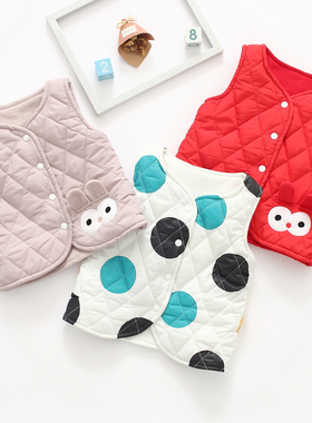 宝宝马甲婴幼儿外穿坎肩0-3岁背心保暖秋冬上衣夹棉打底洋气百搭1