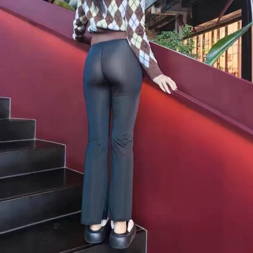 男女都可穿喇叭裤冰丝小脚裤