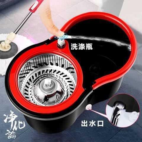 拖把杆旋转免手洗通用式地拖家用自动脱水懒人拖地神器墩布桶拖布