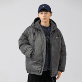 2026冬季新款男装日系复古宽松黑色连帽棉衣加厚外套MY358-F205，男装棉衣，电商A101（原外27）