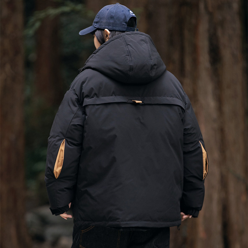 2026冬季新款男装日系原创宽松工装连帽外套加厚棉服MY338-F205,男装棉衣,电商A101（原外27）
