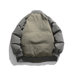 2026冬季新款男装日系潮牌拼接棒球领加厚工装棉服外套MY318-F195图片