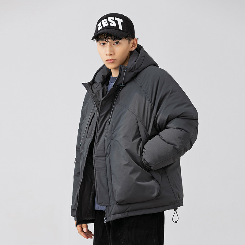 2026冬季新款男日系潮牌纯色宽松休闲连帽棉服加厚外套MY326-F195,男装棉衣,电商A101（原外27）