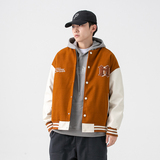 2026春季新款男装日系撞色拼接字母刺绣棒球服外套夹克JK292-F145，男装夹克，电商A101（原外27）