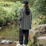 2026秋季新款男装日系复古格子长袖衬衫加厚衬衣外套CS228-F70，男装衬衫，电商A101（原外27）