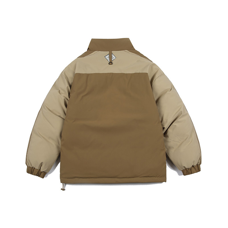 2026冬季新款男日系撞色字母刺绣立领宽松加厚棉服外套MY320-F205,男装棉衣,电商A101（原外27）